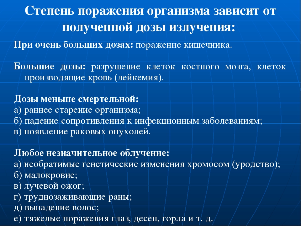 Степень поражения. Характер биологических последствий облучения. Степень радиационного поражения зависит. Доза облучения зависит от. Малые дозы ионизирующего излучения.