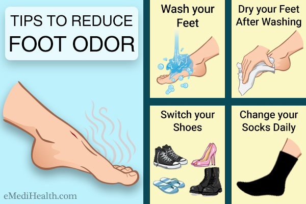 Tips to get rid of foot odor