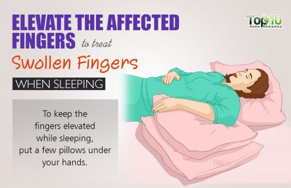 keep your fingers elevated while sleeping